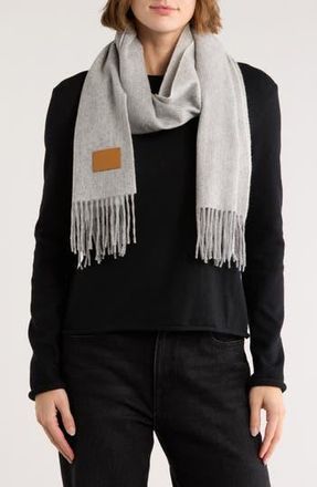 Vince Wool & Cashmere Fringe Scarf in Grey at Nordstrom Rack