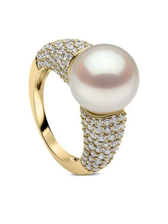 Yoko London O by Yoko ring met diamant en parel - Goud