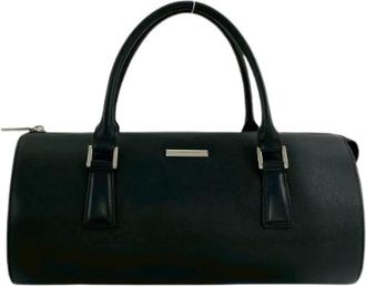 Burberry Pre-owned Handbags, female, Black, Size: ONE SIZE Pre-owned Nova Check Leather Handbag