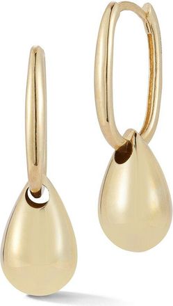 Ember Fine Jewelry 14K Puffed Teardrop Charm Earrings