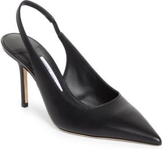 Jimmy Choo London Love Pointed Toe Slingback Pump in Black at Nordstrom, Size 10.5Us