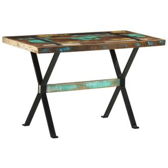 vidaXL Tavolo da Pranzo 120x60x76 cm in Legno Massello di Recupero vidaXL