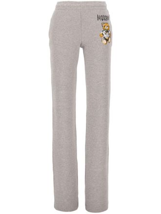 Moschino Bear-print cotton joggers - Grey