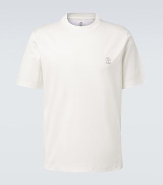 Brunello Cucinelli Logo cotton jersey T-shirt