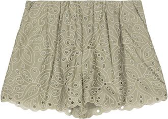 Dice Kayek broderie anglaise cotton shorts - women - Cotton - 36 - Green