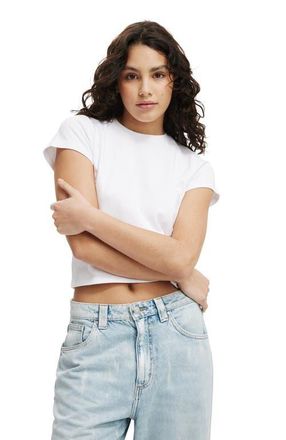 Cotton On Womens 90S Baby Tee in White at Nordstrom, Size Xx-Small