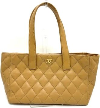 Chanel Pre-owned Tote Bags, female, Brown, Size: ONE SIZE Pre-owned Leather chanel-bags
