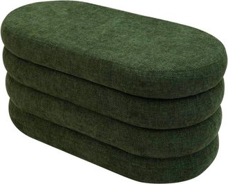 Mobili Rebecca Puf Con Almacenaje Rebecca Mobili Zeytin 38x76x38 Tela De Poli&eacute;ster Mdf Verde Oscuro Moderno