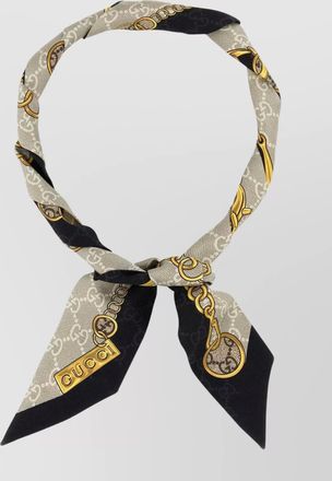 Gucci chain print silk scarf