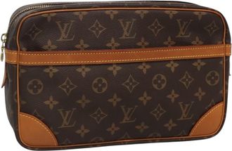 Louis Vuitton Compiegne Canvas Brown Canvas Bag (Pre-Owned)