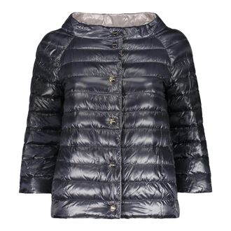 Herno Down Jackets, female, Blue, Size: XS Lightweight Reversible Jacket