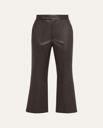 Maria McManus High Waist Crop Leather Pants