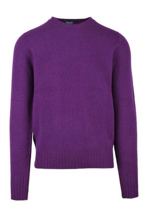 Drumohr Crew Neck Lambskin Sweater - Purple