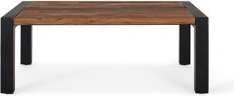 Giner&Colomer Mesa de centro de madera de teca y metal
