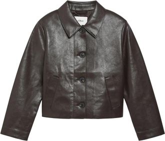 s.Oliver Leren look jas - Dames - Zomerjassen - Bruin - 2XL - Leer - Jassen