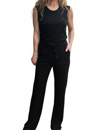 Majestic Filatures French Terry Jumpsuit In 002 Noir