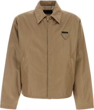 Prada Beige Shirt Collar Jacket