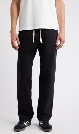Standard Issue NYC Standard Cotton Stretch Poplin Drawstring Slacker Pants in Black at Nordstrom, Size Xx-Large