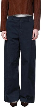 Mason's New York Wide Chino Broek - Dames - Wijde Broeken - Blauw - XS - Katoen - Broeken