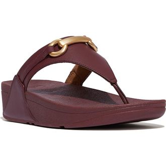 FitFlop Lulu Platform Wedge Flip Flop in Deep Maroon at Nordstrom Rack, Size 10