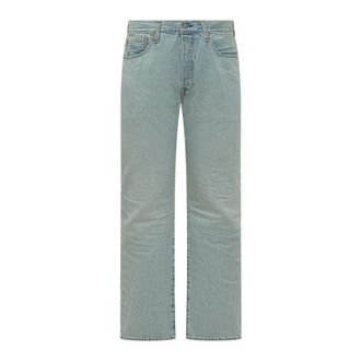 Levi's Straight Jeans, male, Blue, Size: W33 501 Original