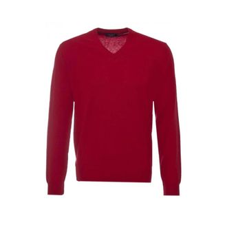 Hackett V-hals trui - Heren - Truien - Rood - Maat: 2XL