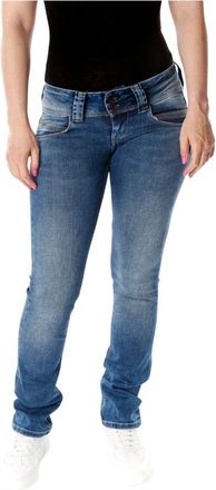 Pepe Jeans London Venus Jeans - Dames - Slim Fit Jeans - Blauw - W32 L34 - Katoen - Jeans