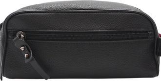 Christian Louboutin Black Red Color Leather Pouch (Pre-Owned)