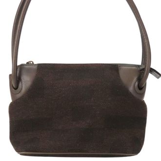 Bally Wool Leather Handbag (Pre-Owned)