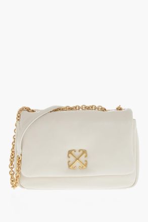 Off-white Borsa a Spalla JITNEY in Pelle Puffer con Catena Dorata Off-White