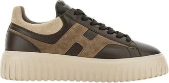 Hogan H-Stripes Sneakers - Heren - Sneakers - Bruin - 40 EU - Leer - Schoenen