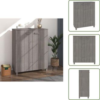 vidaXL The Living Store Scarpiera HAMAR Grigio Chiaro 85x40x108 cm in Legno di Pino - Scarpiera industriale