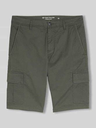 Tom Tailor Regular Fit Cargoshorts aus Baumwoll-Mix in Khaki, Gr&ouml;&szlig;e 30