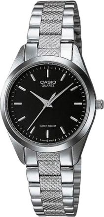 Casio Womens Black Dial Stainless Steel Watch - LTP-1274D-1A