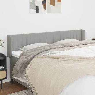 vidaXL Cabecero De Tela Gris Claro 163x16x78/88 Cm Vidaxl