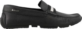 Bally Pearce 6234463 Mens Black Bovine Grained Leather Driver Shoes