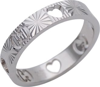 Gucci Icon White Gold White Gold (18K) Band Ring (Pre-Owned)