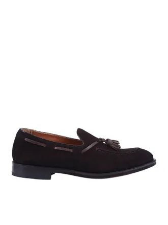 Doucal's Brown Adler Calfskin Suede Loafers