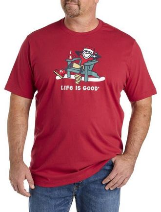Life is good Big & Tall Santa Graphic Tee in Deep Claret at Nordstrom, Size 4X Big