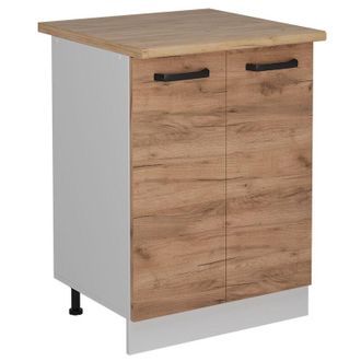 Vicco Mueble Bajo De Cocina R-line, Roble Dorado, 60 Cm Et Roble