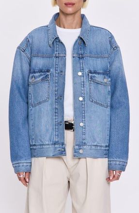 Pistola Denim Landon Padded Denim Trucker Jacket in Prestige at Nordstrom, Size X-Large