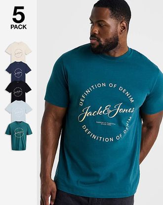 Jack & Jones Jack & Jones Grayson Logo T-Shirt 5 Pack