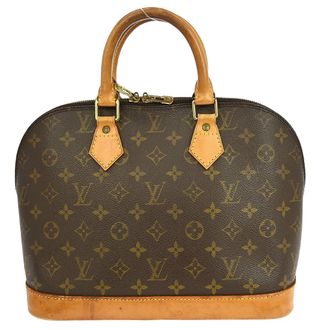 Louis Vuitton Alma Handbag Monogram Canvas Brown Canvas Handbag (Pre-Owned)