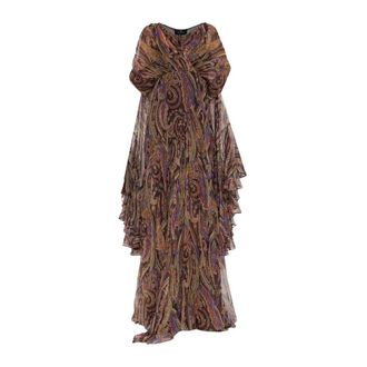 Etro Jurk met Lurex Garen - Dames - Jurken - Veelkleurig - Maat: XS Zijde