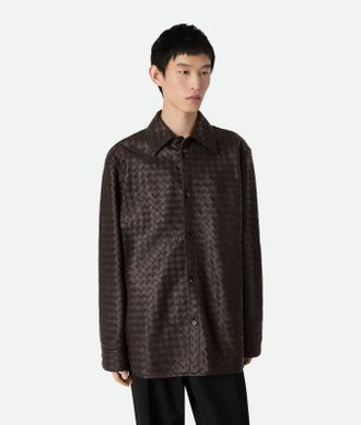 Bottega Veneta Intrecciato Leather Shirt - Bottega Veneta