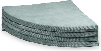 OEM Esterilla Redonda Plegable, 160 Mm De Di&aacute;metro, Pana, Color Verde Menta Claro