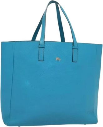 Burberry Tweedehands leren handtassen - Dames - Vintage Shopper - Blauw - ONE Size - Leer - Vintage