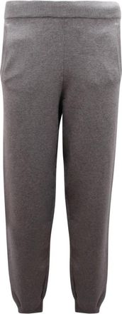 Max Mara Gebreide Studio Broek Vacuo Stijl - Dames - Sweatpants - Grijs - S - Wol - Broeken