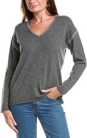 Johnny Was The Whipstitch V-Neck Cashmere Pullover