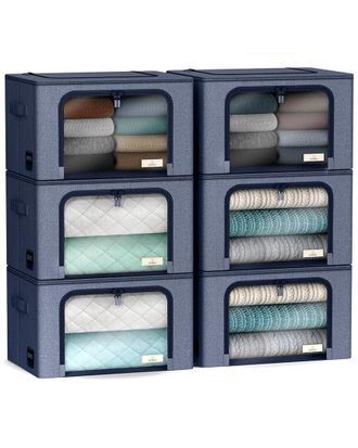 Sorbus Storage Bins With Metal Frame